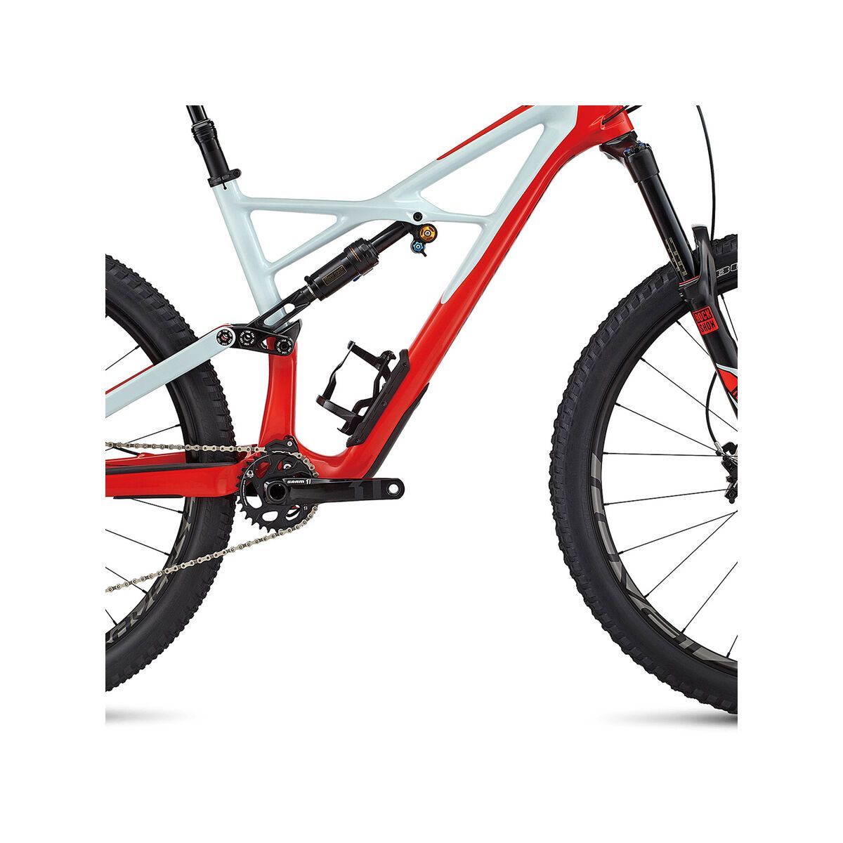 Specialized Enduro FSR Pro Carbon 29/6Fattie, gloss rocket red/baby blue/black - Bild 3