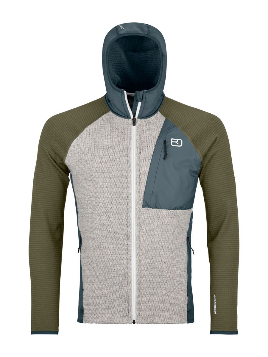 Ortovox Merino Fleece Grid Plus Classic Knit Hoody M, dark arctic grey - Bild 1