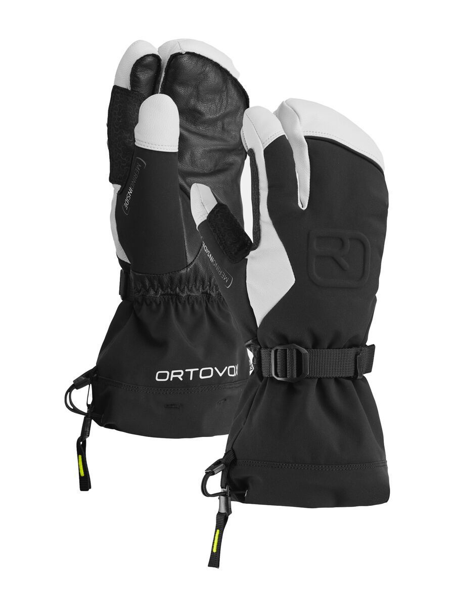 Ortovox Merino Freeride 3 Finger Glove M, black raven - Bild 1
