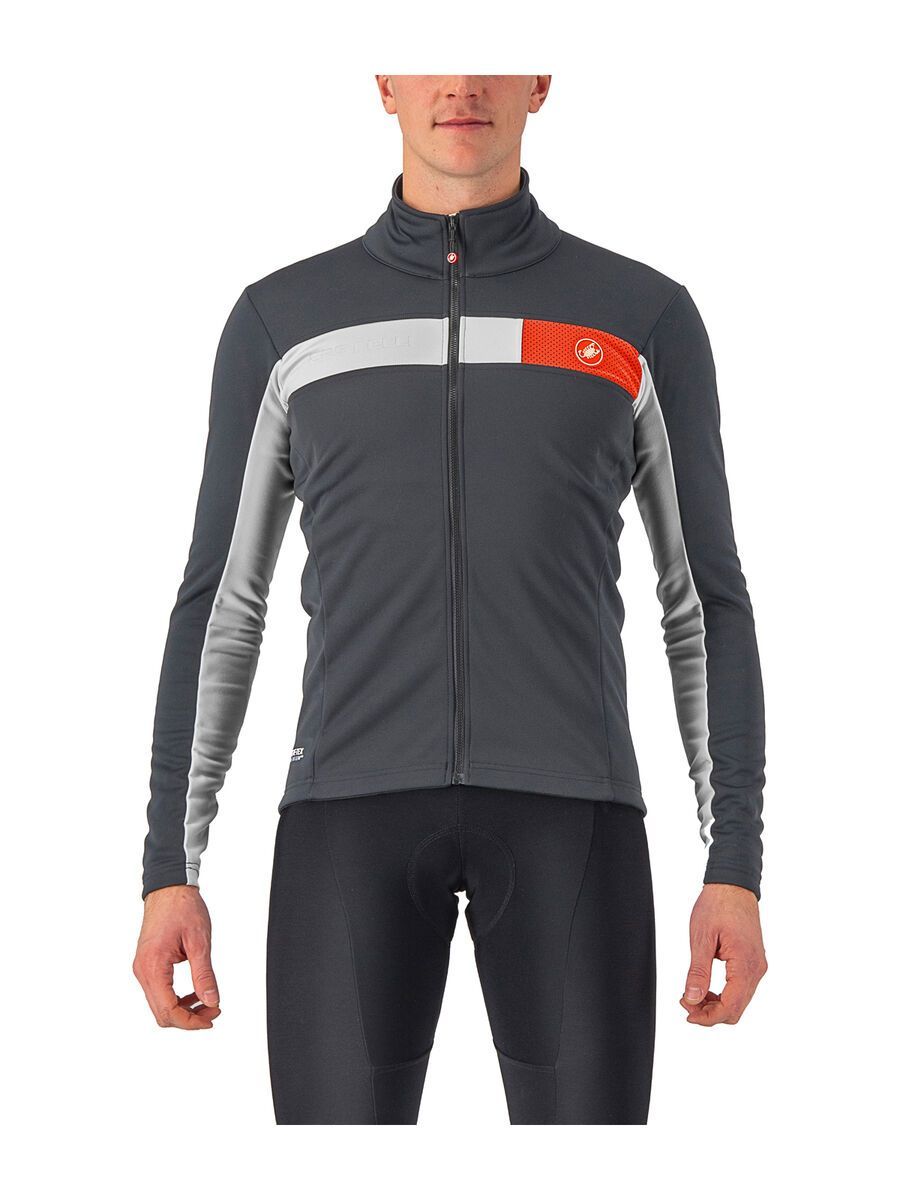 Castelli Mortirolo 6S Jacket, dark gray/silver gray-red reflex - Bild 1