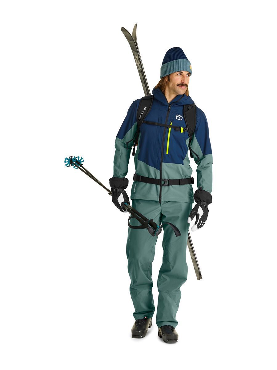 Ortovox Merino Deep Shell Mesola Pants M, arctic grey - Bild 8