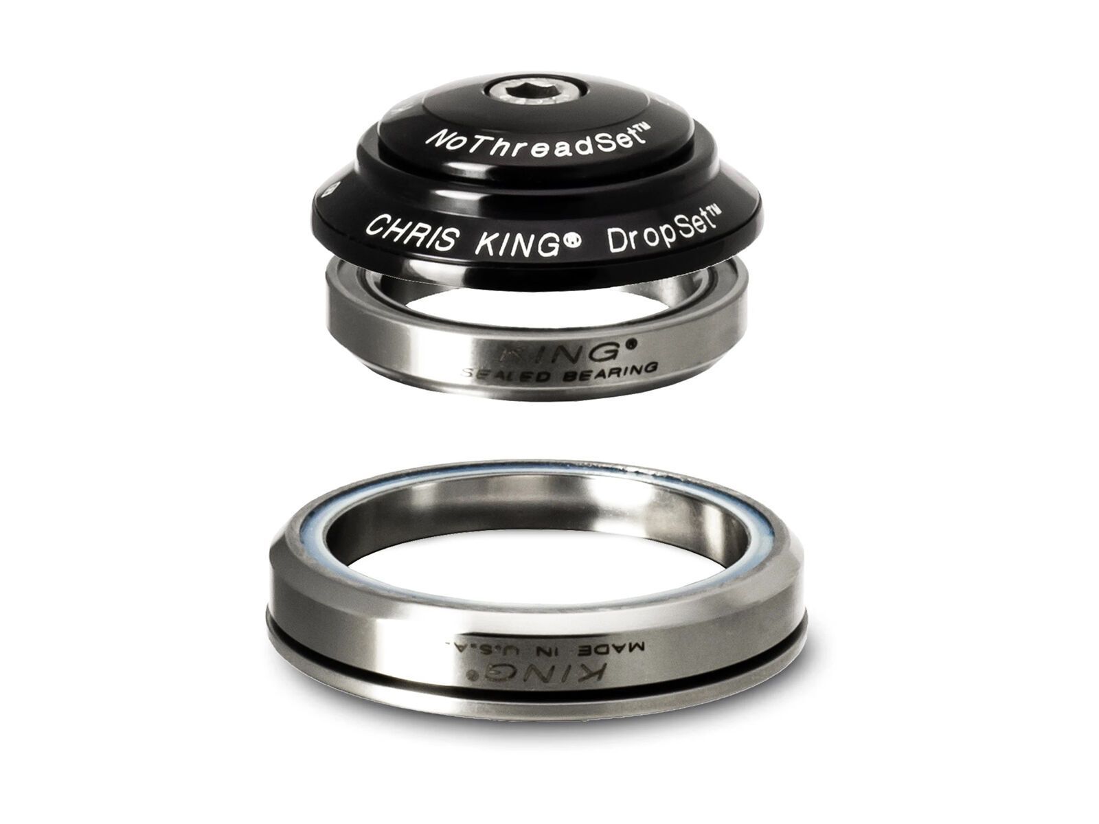 Chris King DropSet 2 - IS42/28.6 | IS52/40 - Edelstahl, black - Bild 1