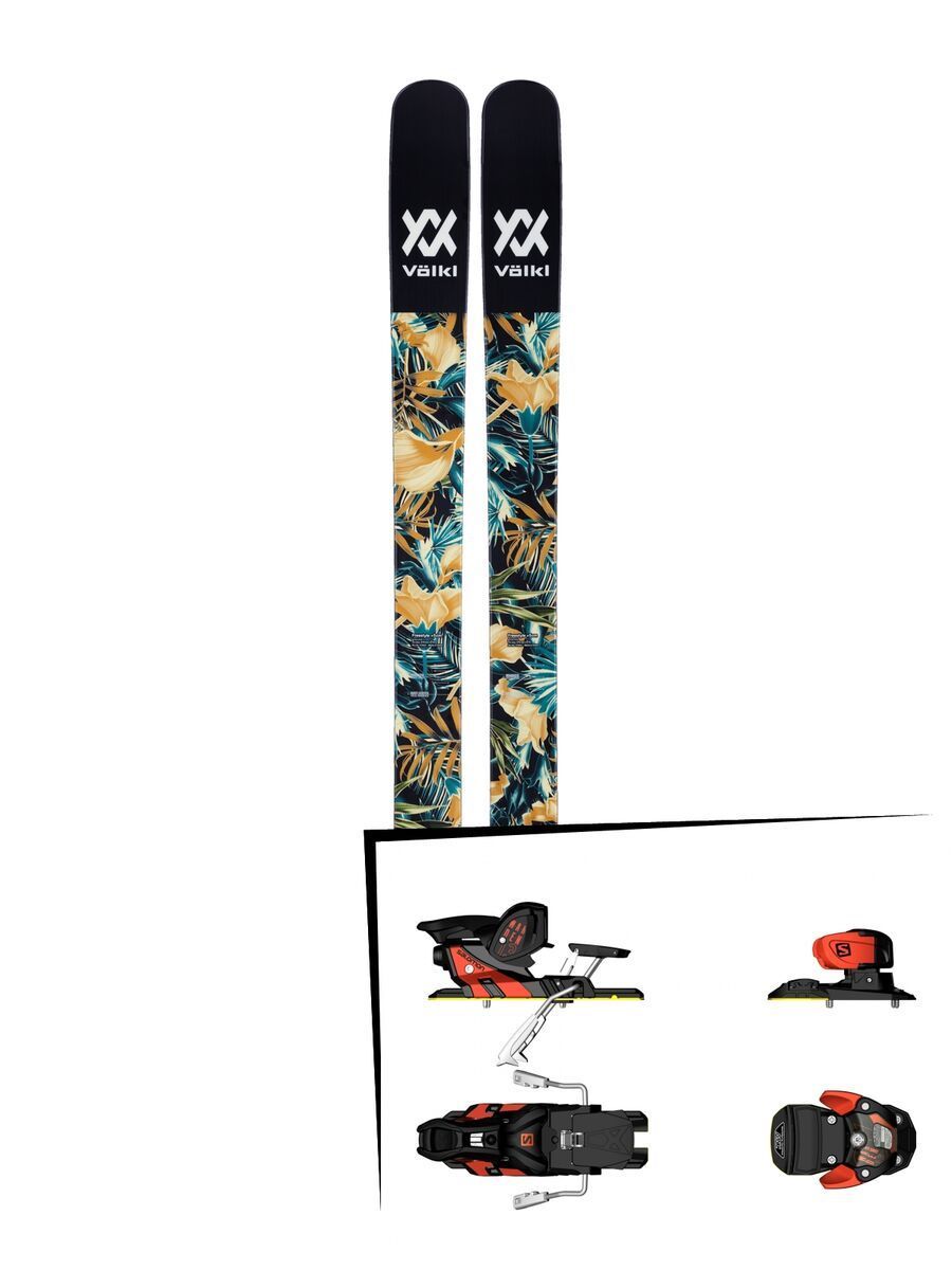 Set: Völkl Bash 116 2018 + Salomon Warden MNC 13 white/black/orange - Bild 1