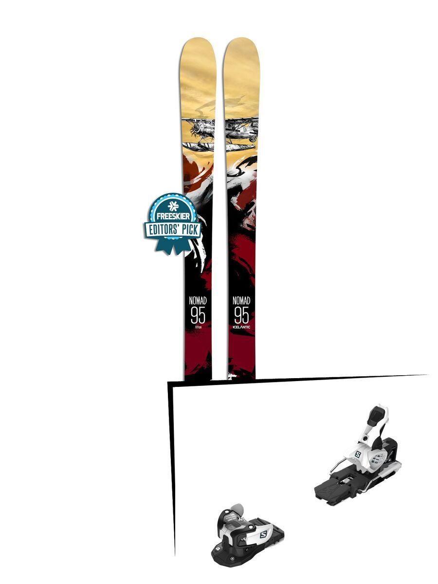 Set: Icelantic Nomad 95 2018 + Salomon Warden MNC 13 white/black - Bild 1