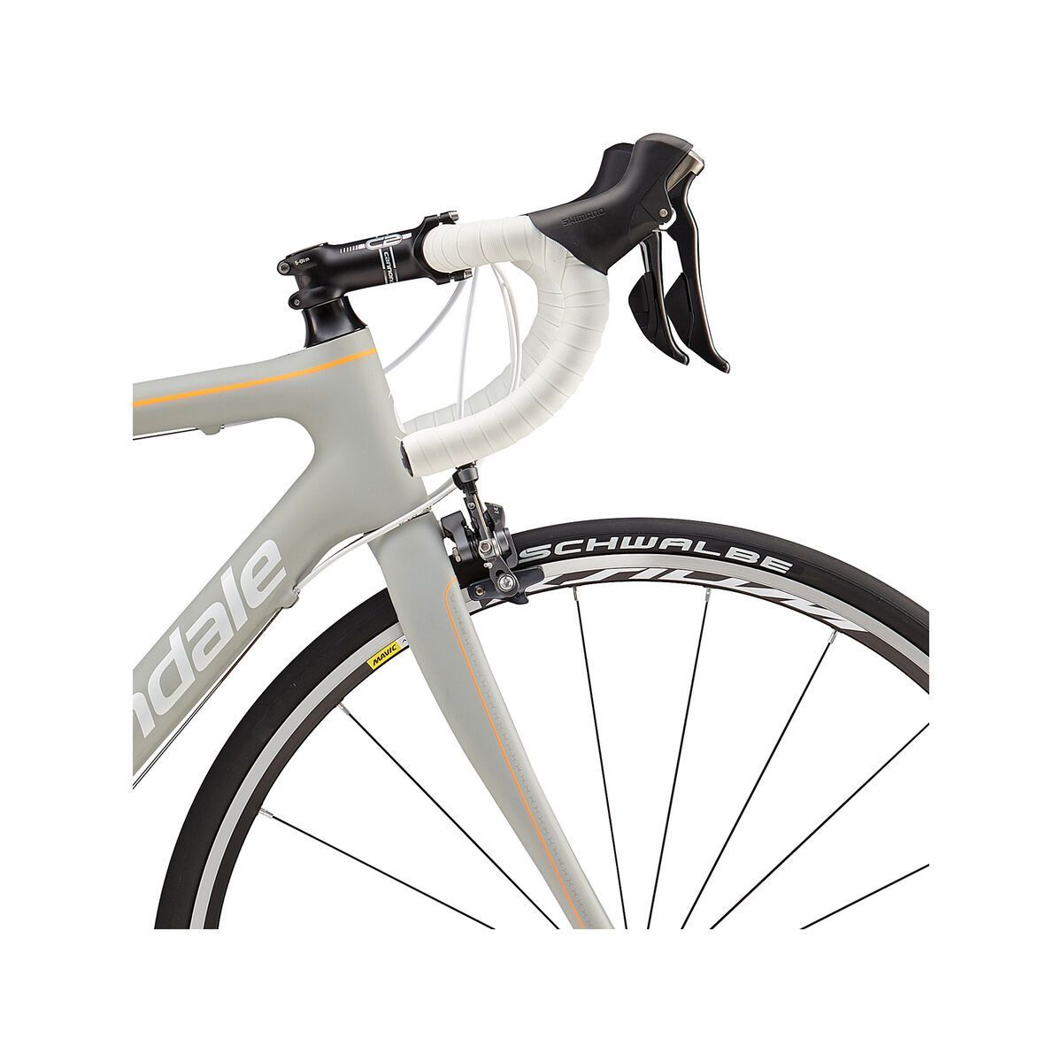 Cannondale SuperSix Evo Women's Ultegra 4, primer grey w/ acid orange, magnesium white and nearly black, matte - Bild 5