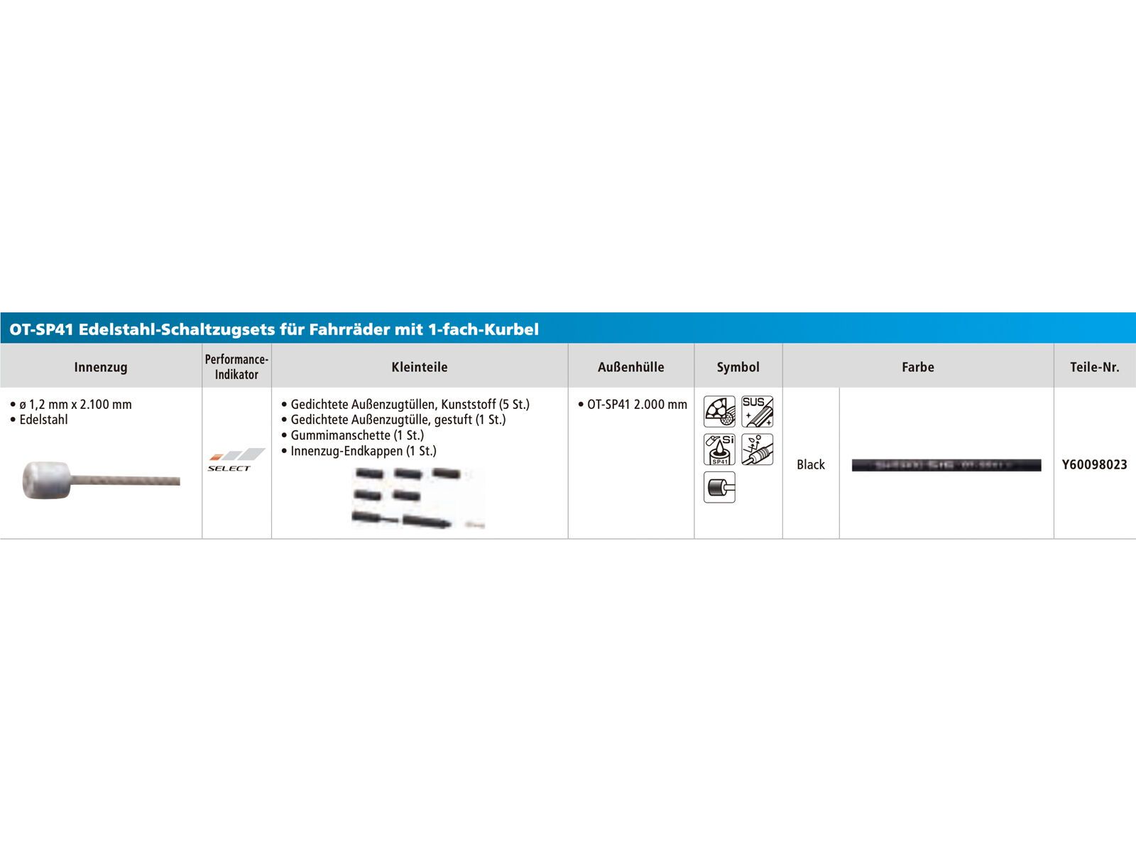 Shimano Schaltzug-Set MTB Edelstahl - 1x 2.100 mm - Bild 2