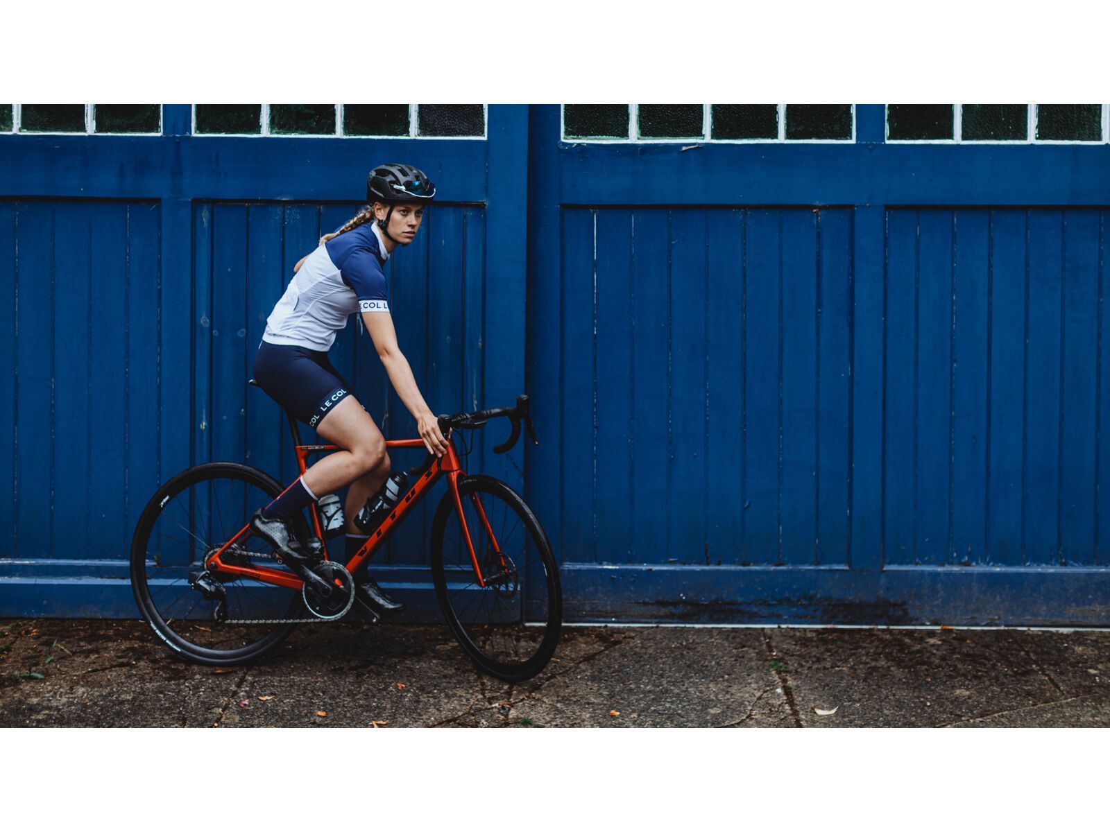 Le Col Long Tech Wool Cycling Socks, navy/white - Bild 3