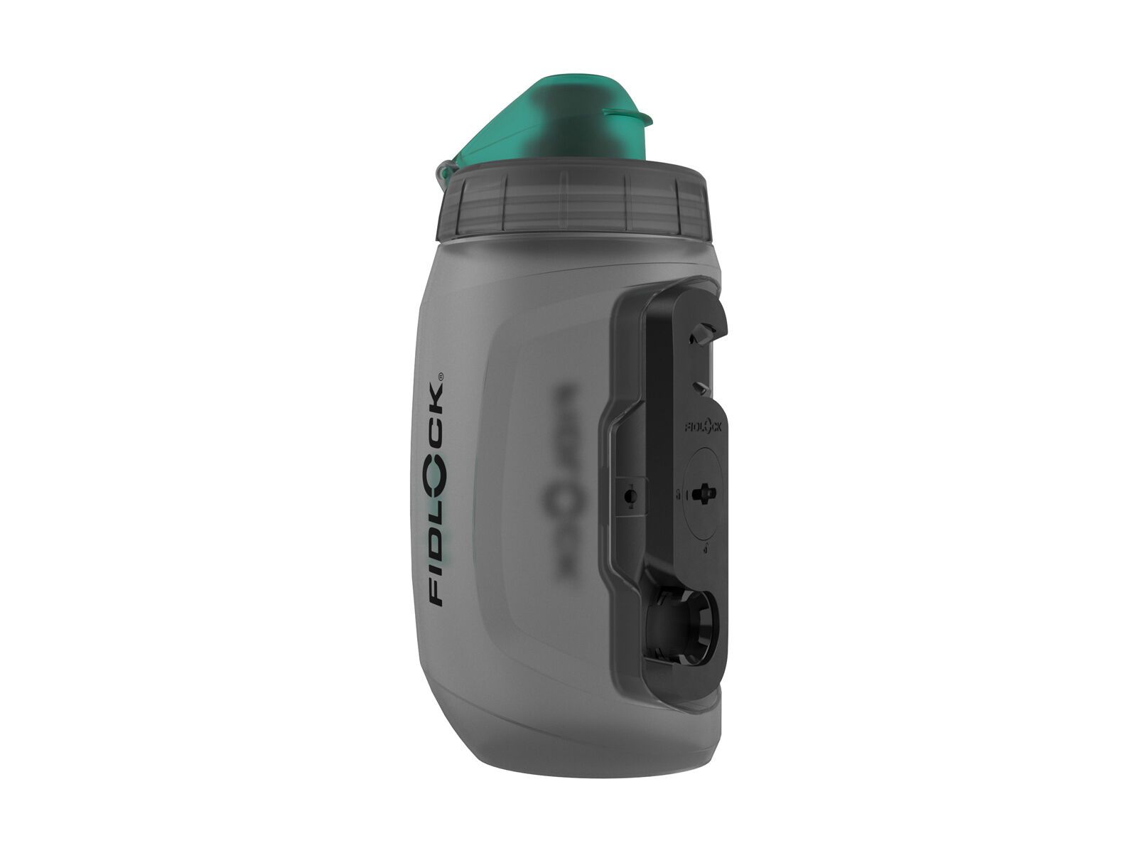 Fidlock Twist Single Bottle 450 Antibacterial, transparent black/light green - Bild 1