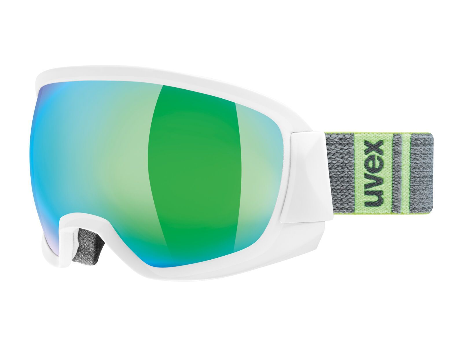 uvex contest FM, white mat/Lens: mirror green - Bild 1