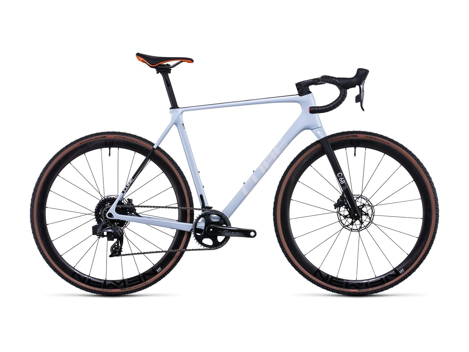 Cube Cross Race C:68X SLT, frostwhite´n´orange - Bild 1