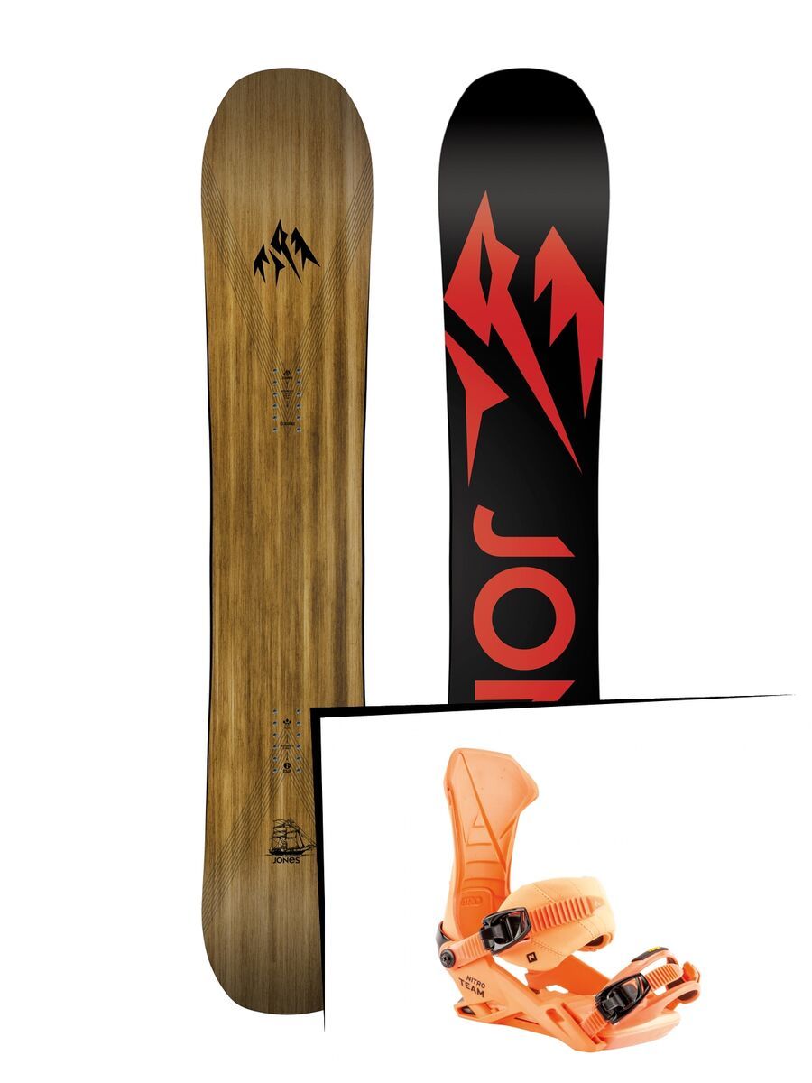 Set: Jones Flagship Wide 2019 + Nitro Team muted brights series orange - Bild 1