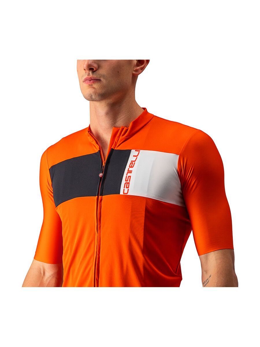 Castelli Prologo 7 Jersey, fiery red/light black-ivory - Bild 4