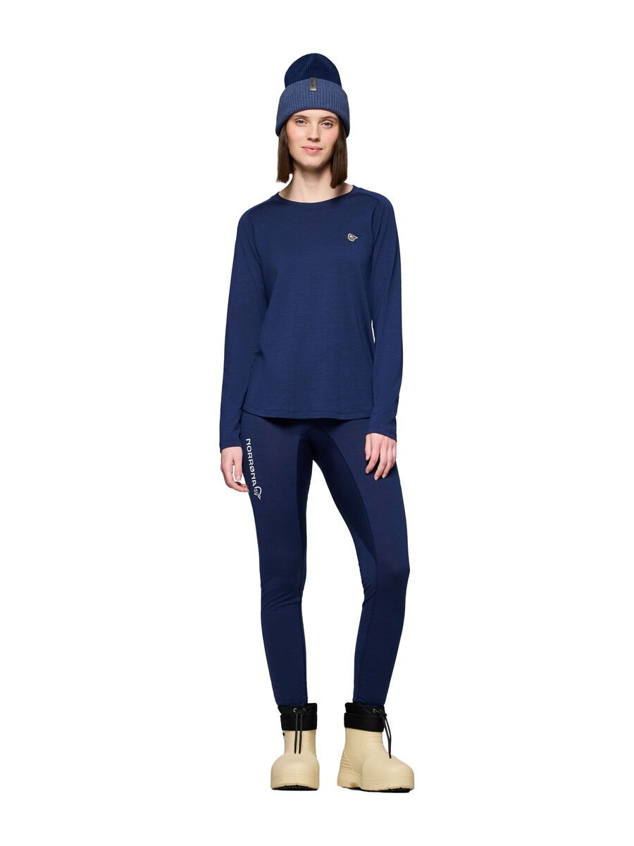 Norrona femund pureUll Long Sleeve W's, indigo night - Bild 4