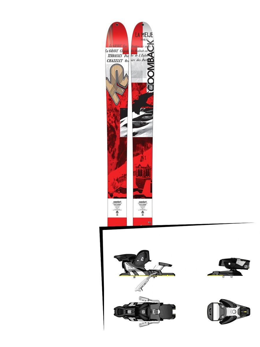 K2 SKI Set: Coomback 114 2016 + Salomon STH2 WTR 13 - Bild 1