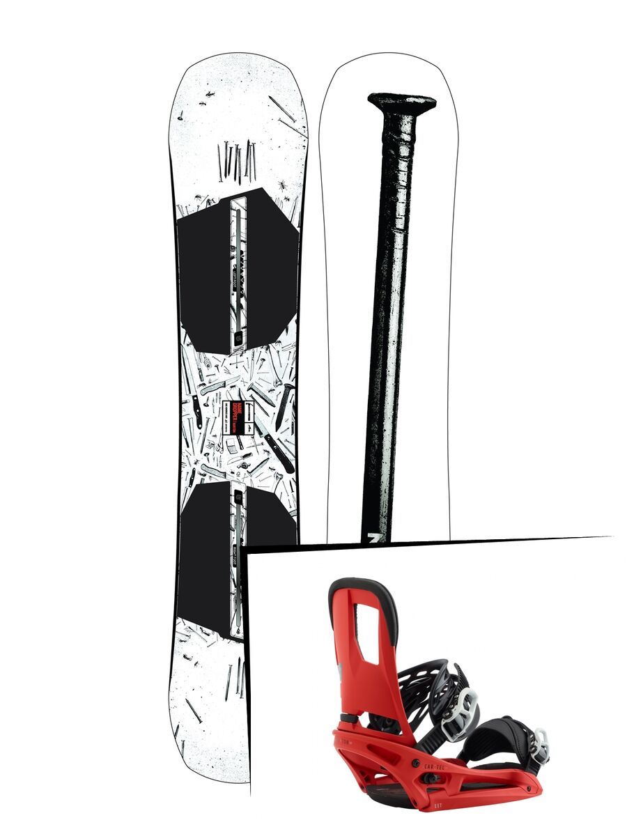 Set: Burton Name Dropper 2019 + Burton Cartel EST red - Bild 1