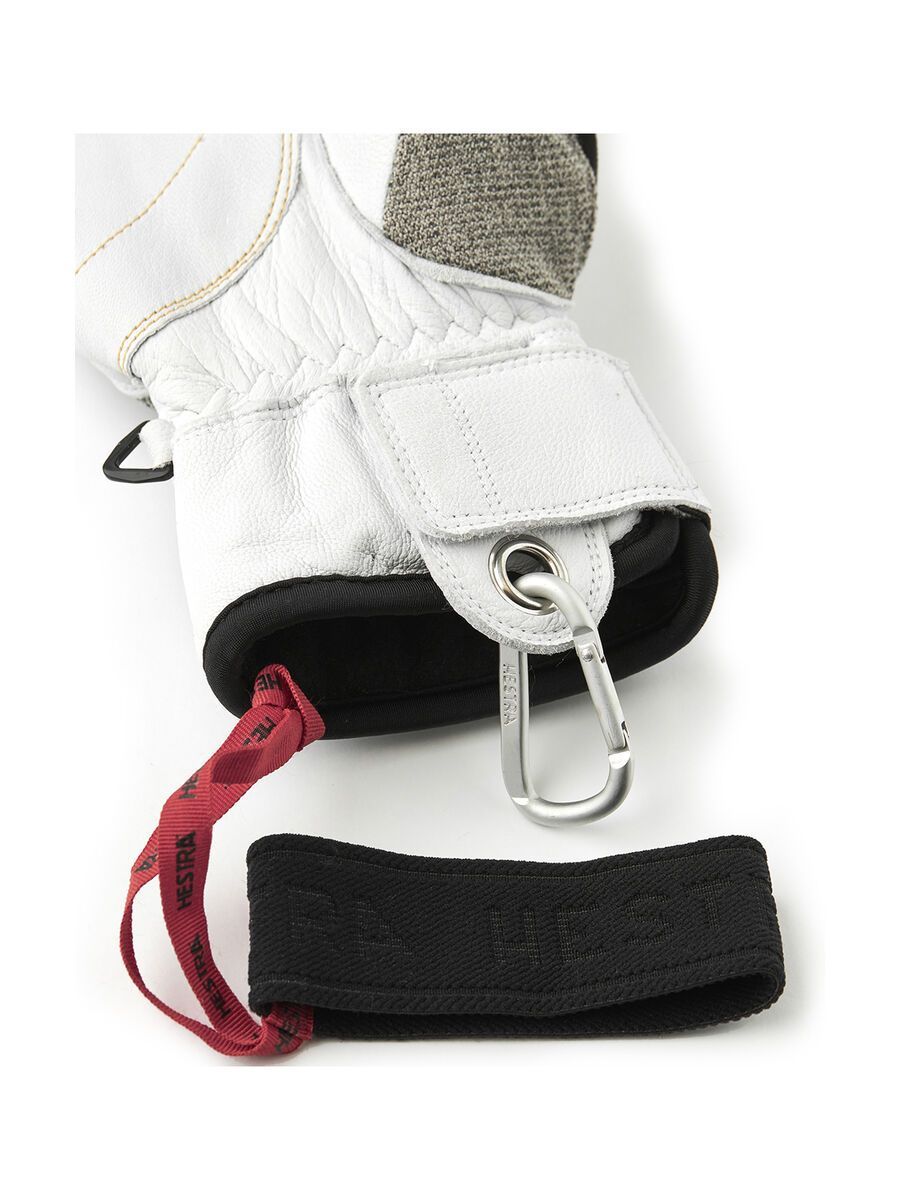 Hestra Army Leather Gore-Tex Short 5 Finger, light grey/offwhite - Bild 5