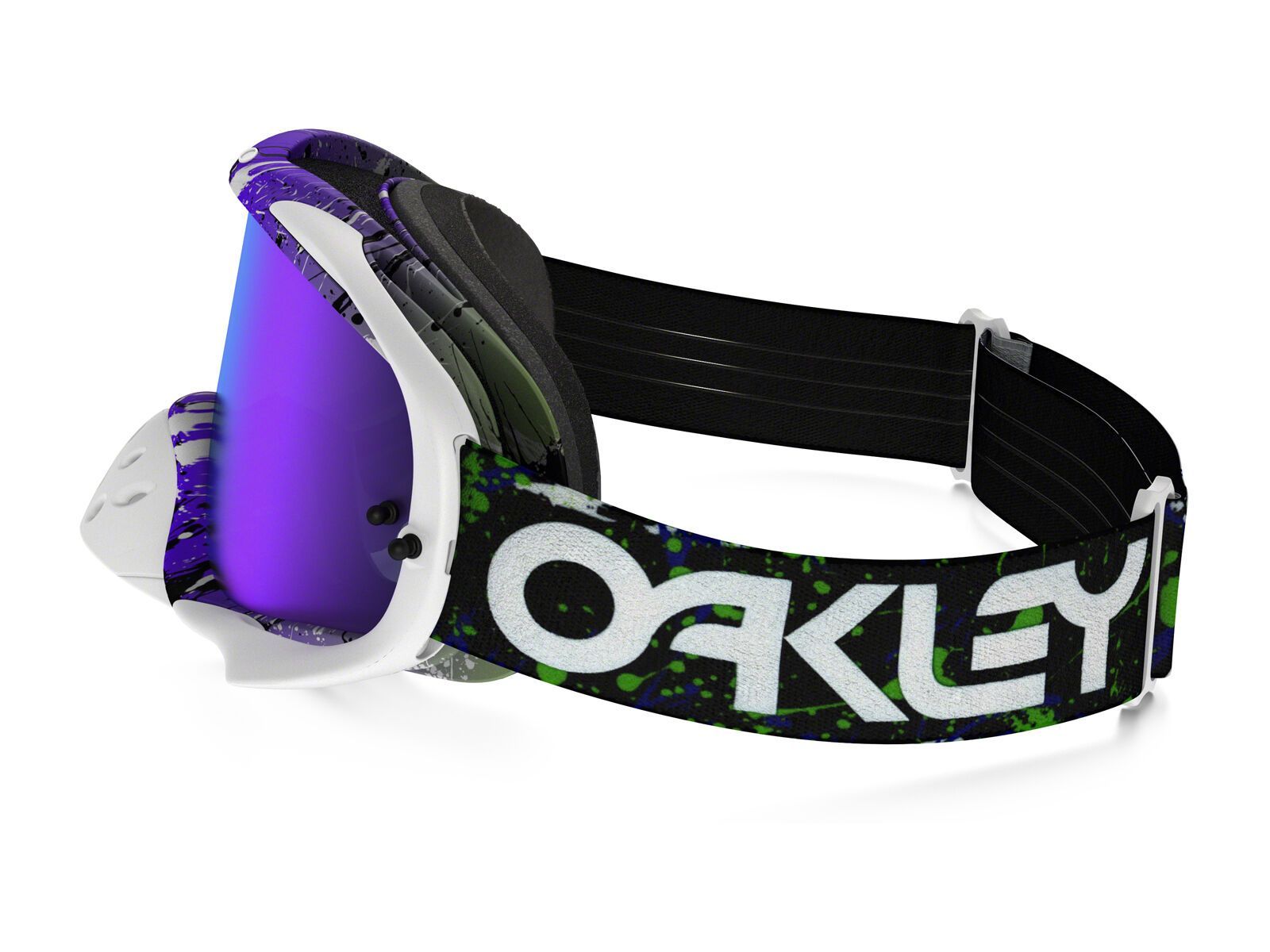 Oakley Crowbar MX inkl. Wechselscheibe, factory pilot splatter green/purple/Lens: violet iridium - Bild 4
