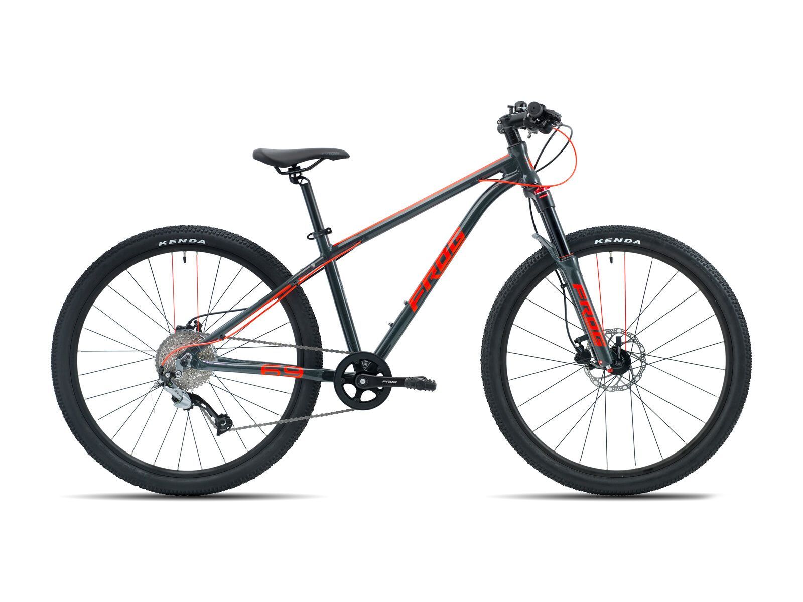 Frog Bikes *** 2. Wahl *** Frog MTB 69 2018  | Größe Unisize // 38 cm, grey/red - Kinderfahrrad - Bild 1