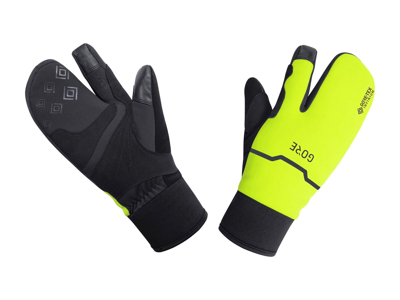 GOREWEAR Gore-Tex Thermo Split Handschuhe, black/neon yellow - Bild 1