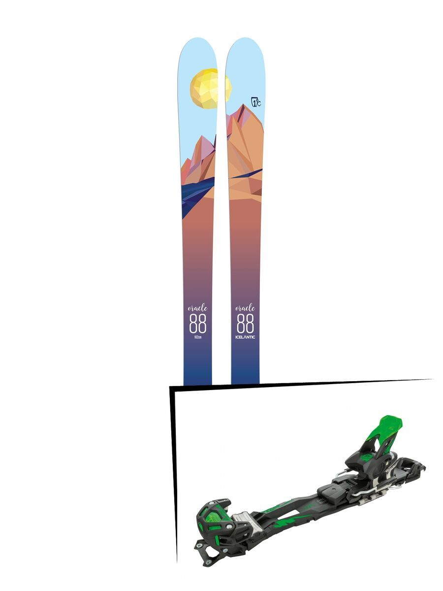 Set: Icelantic Oracle 88 2018 + Tyrolia Adrenalin 16 solid black flash green - Bild 1