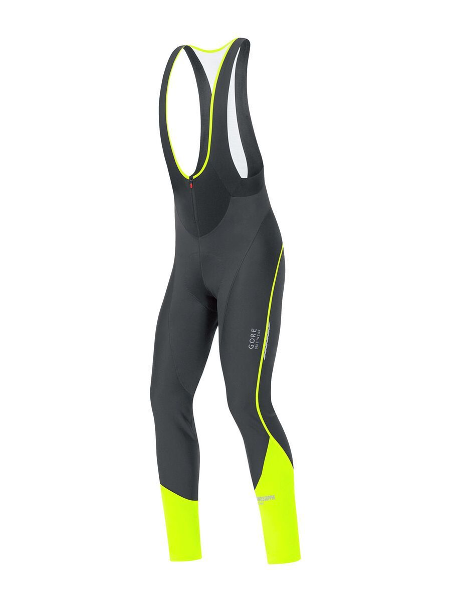 Gore Bike Wear Oxygen Windstopper SO Trägerhose+, black neon yellow - Bild 1