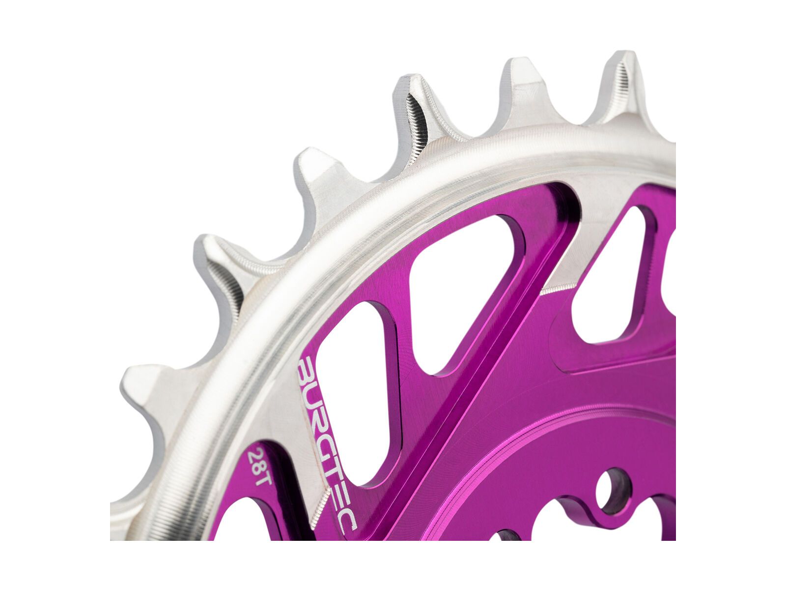 Burgtec 3 mm Offset Thick Thin Chainring SRAM 8-Bolt, purple rain - Bild 4
