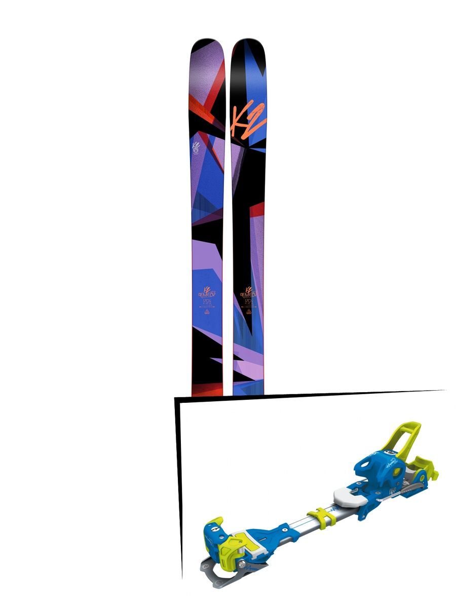 Set: K2 SKI Remedy 102 2017 + Tyrolia Ambition 12 ohne Bremse, soldi blue yellow - Skiset - Bild 1