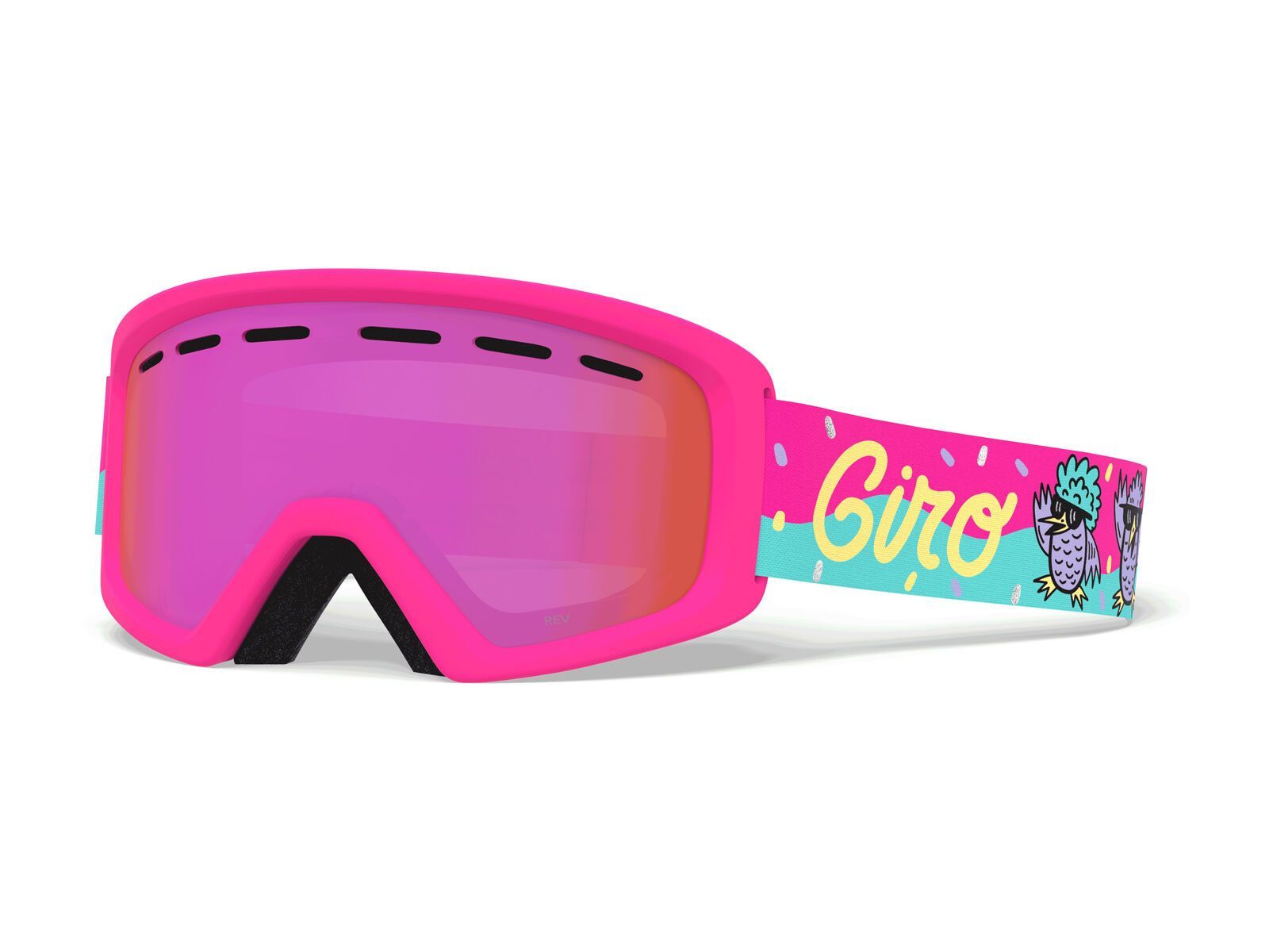 Giro Rev, disco birds/Lens: amber pink - Bild 1