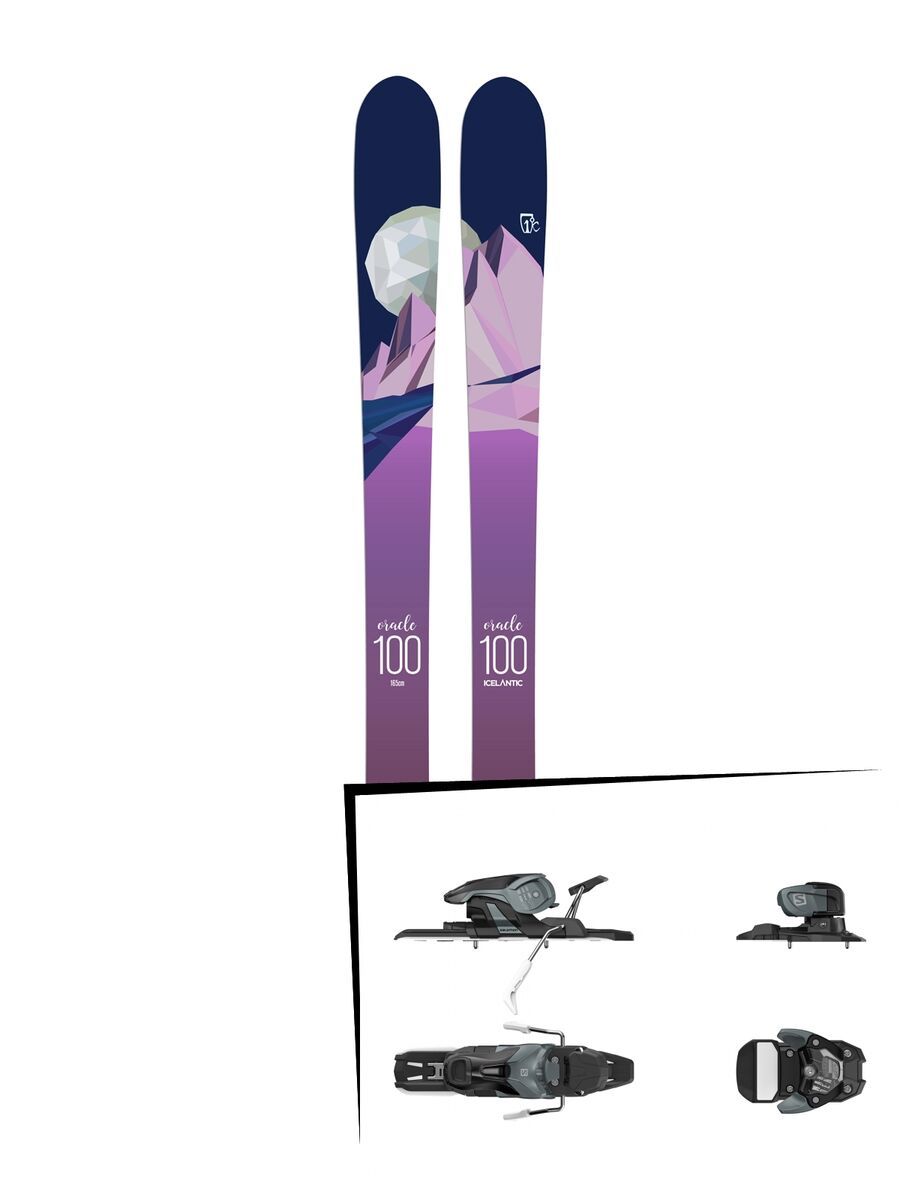 Set: Icelantic Oracle 100 2018 + Salomon Warden 11 dark grey/black - Bild 1