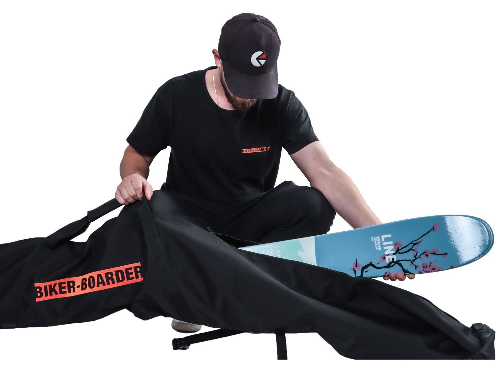 Icetools BIKER-BOARDER Ski Bag Zipper Roll Up - 200 cm, black - Bild 2