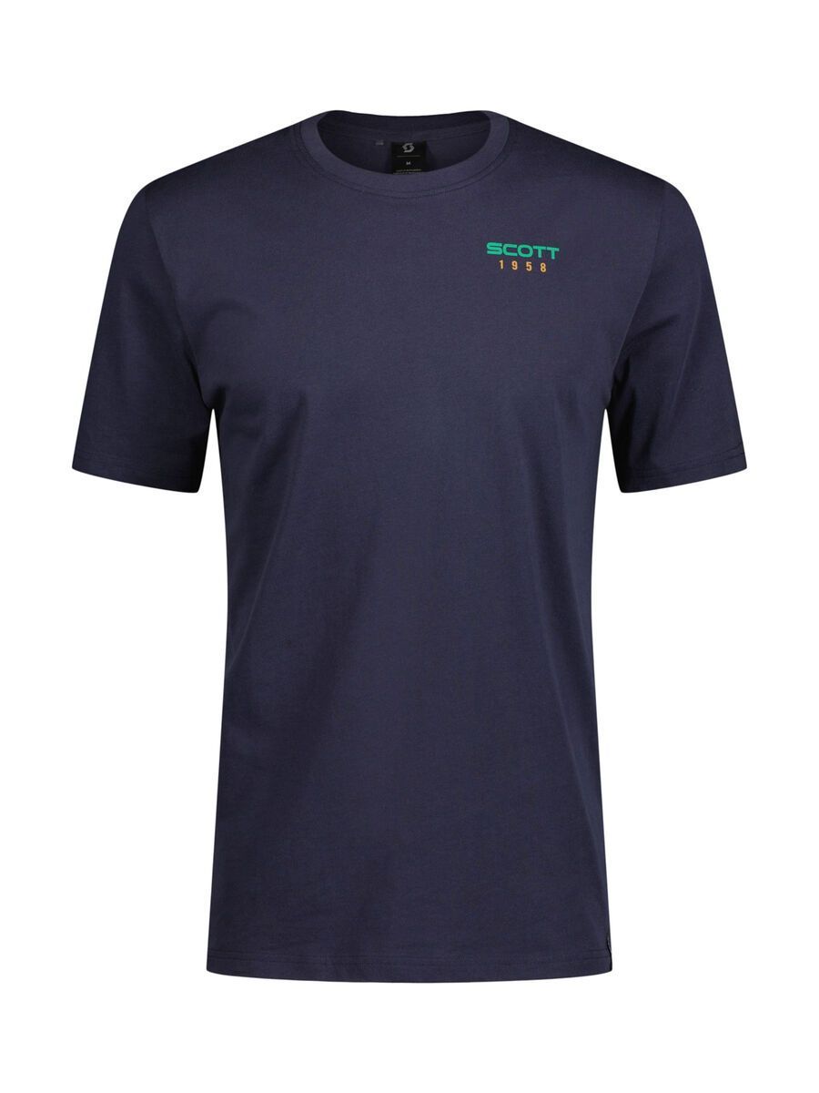 Scott Retro Short-Sleeve Men's Tee, dark blue/amazon green - Bild 1