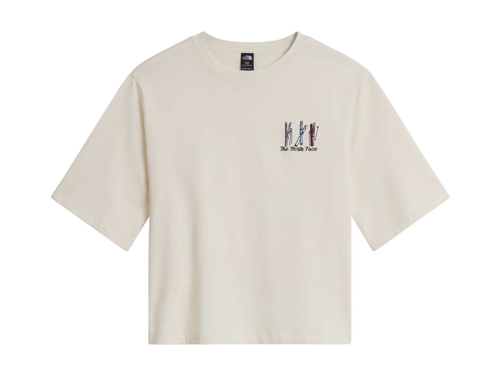 The North Face W Ski Embro Boxy SS Tee Graphic, white dune - Bild 1