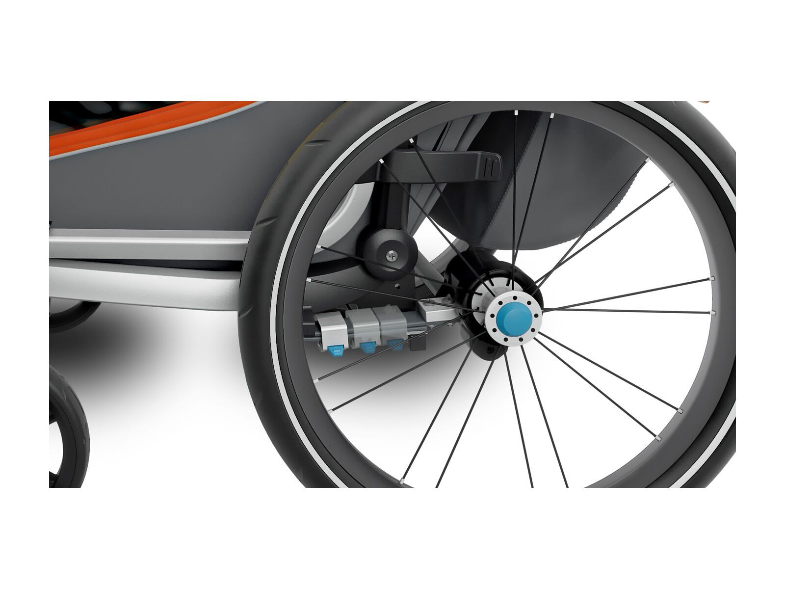 Thule Chariot Cross 1, roarange/dark shadow - Bild 4