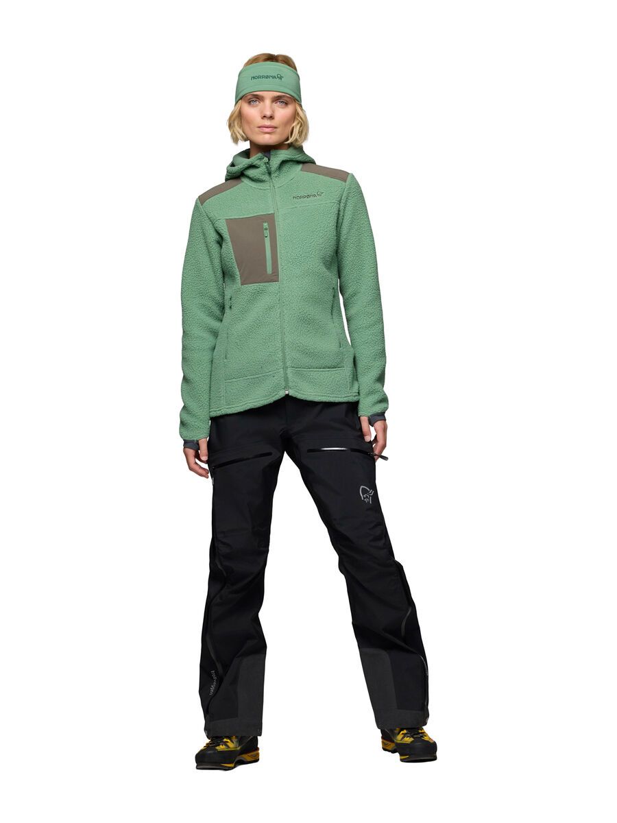 Norrona trollveggen warm3 Zip Hood W's, dark ivy - Bild 7