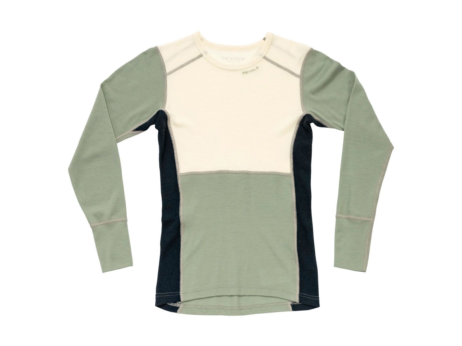 Devold Lauparen Merino 190 Shirt Wmn, raw white/fog/ink - Bild 1