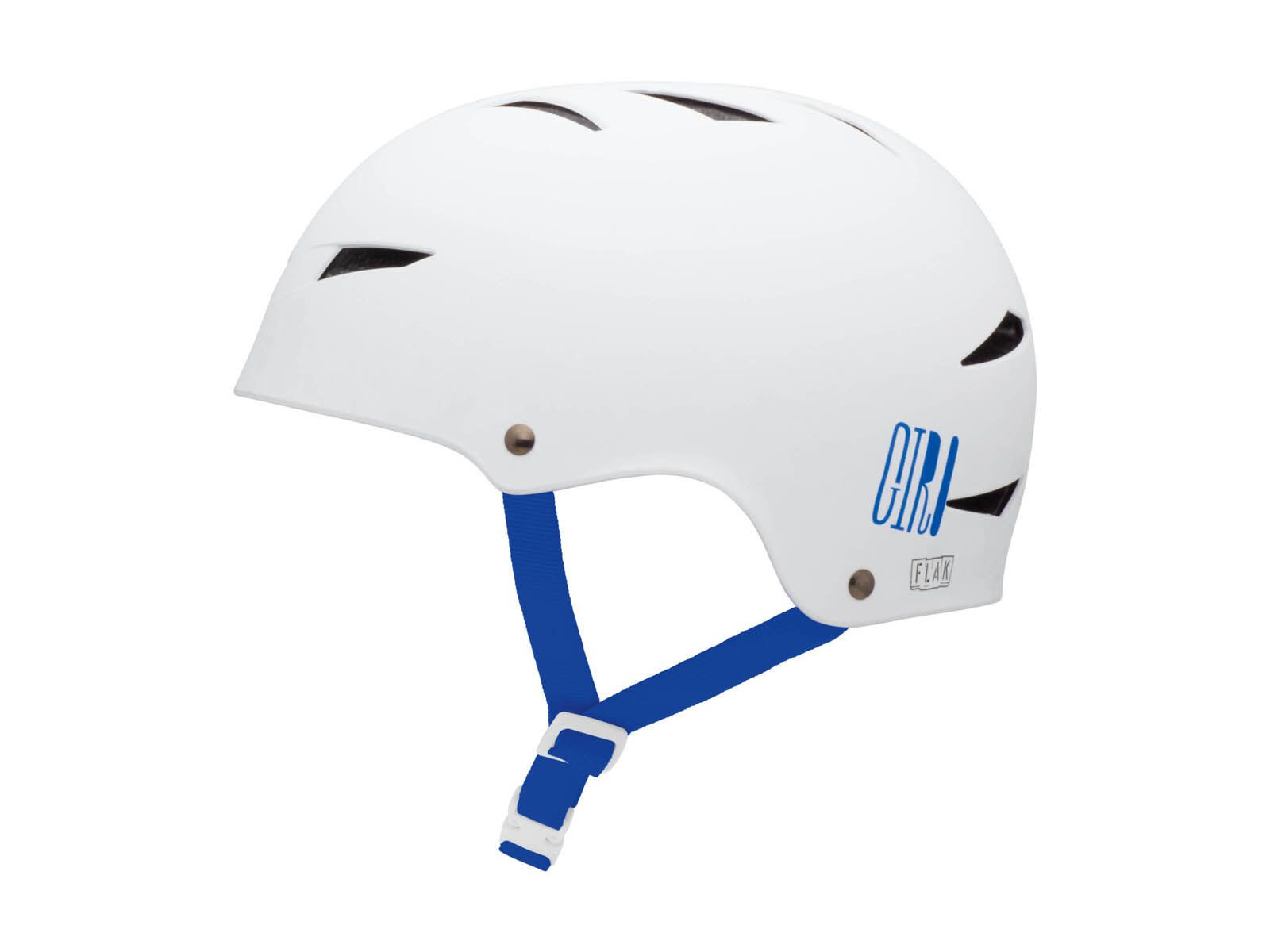 Giro Flak, matte white/blue logos - Bild 1