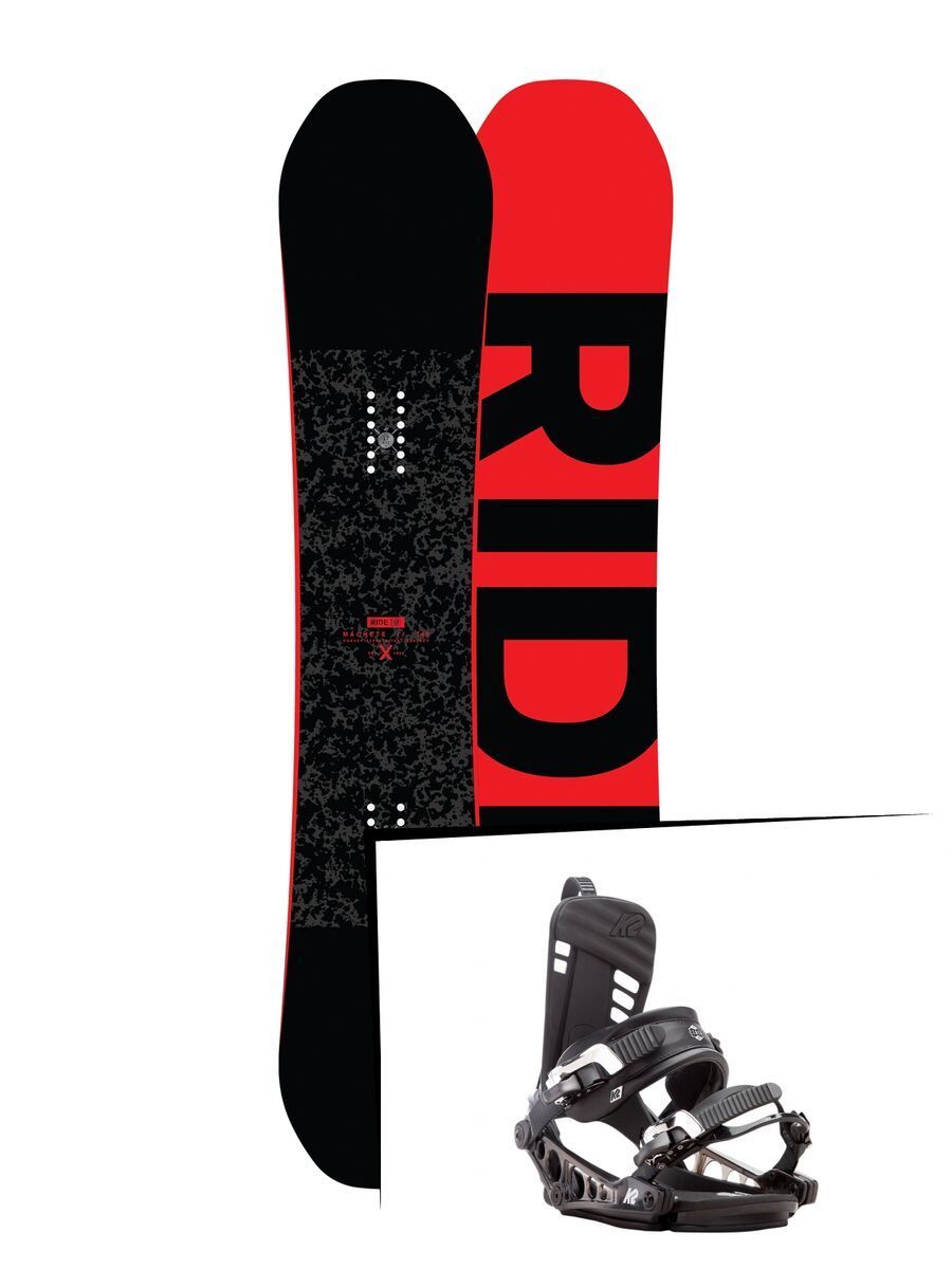 Set: Ride Machete 2017 + K2 Cinch CTX 2017, black - Snowboardset - Bild 1