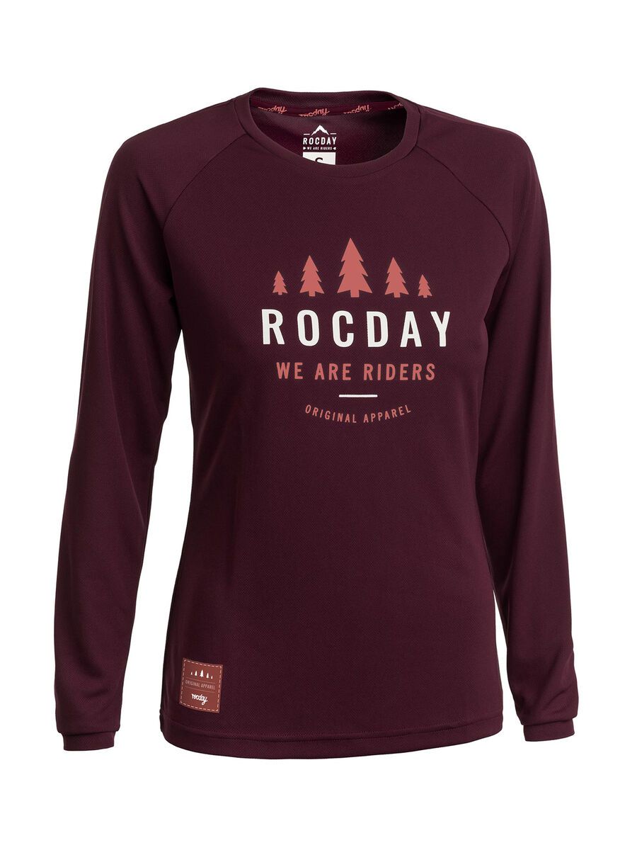 Rocday Patrol Wmn Long Sleeve Jersey, burgundy - Bild 1