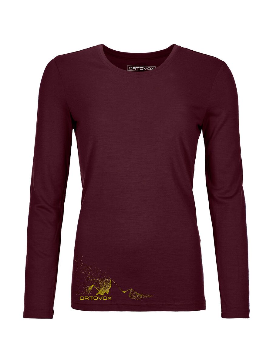 Ortovox 185 Merino Logo Spray LS W, dark wine - Bild 1