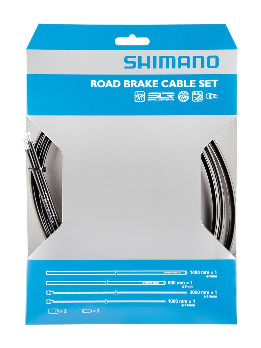 Shimano Bremszug-Set Road Sil-Tec beschichtet, schwarz - Bild 1