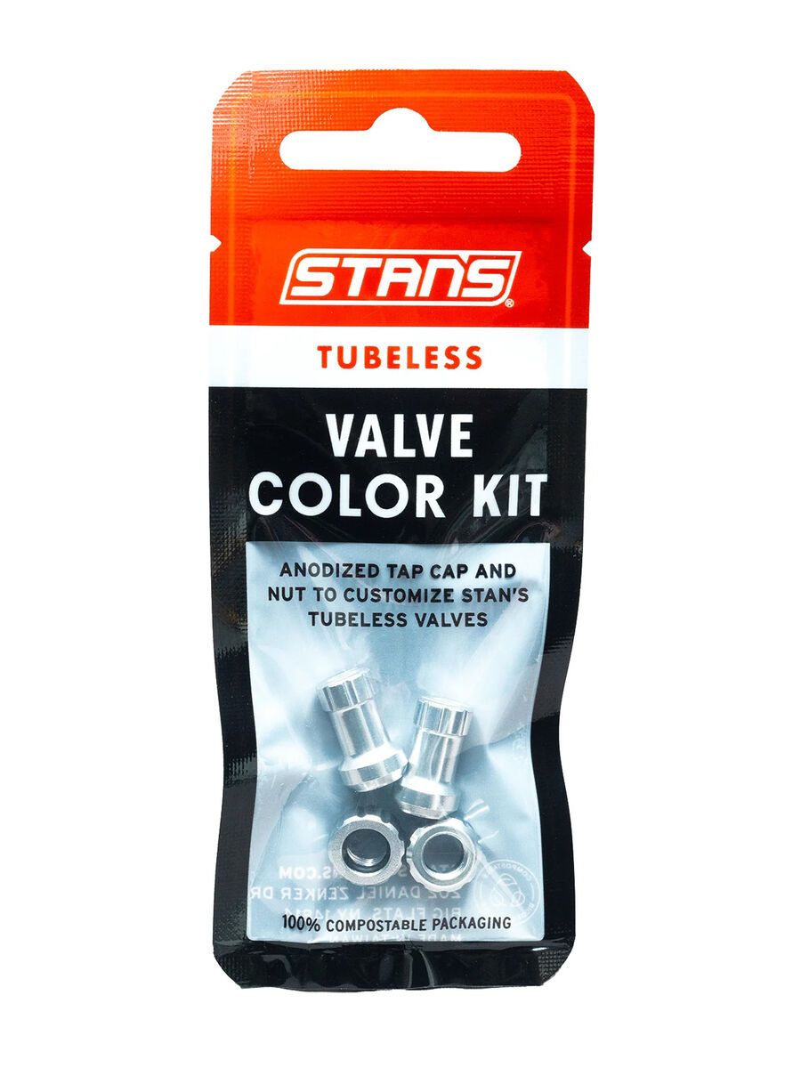 Stan's NoTubes Tubeless Valve Color Kit, silver - Bild 3
