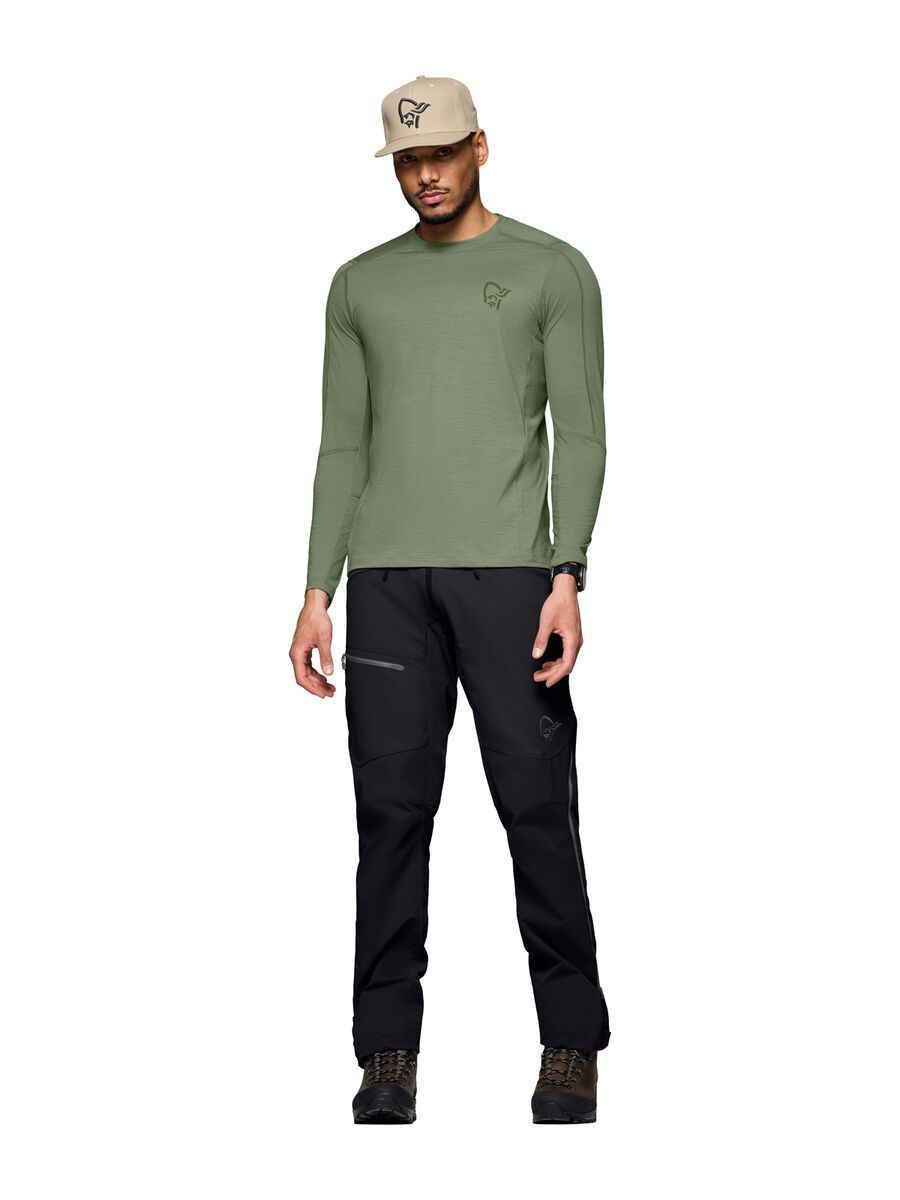 Norrona femund pureUll Long Sleeve M's, deep lichen green - Bild 4