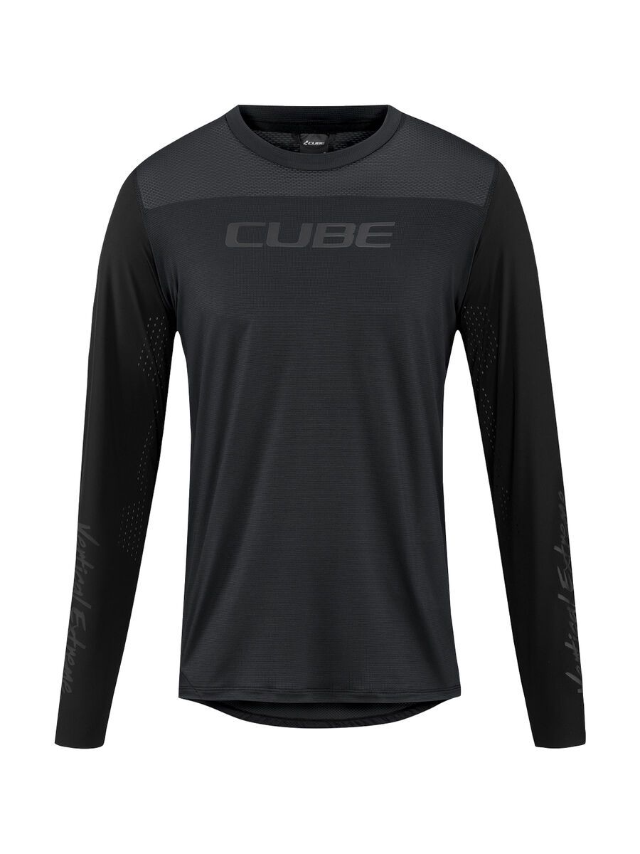 Cube Vertex Rundhalstrikot Pro langarm, black - Bild 1