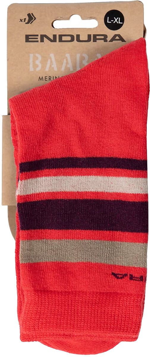 Endura Baabaa Merino Stripe Sock, pomegranate - Bild 5