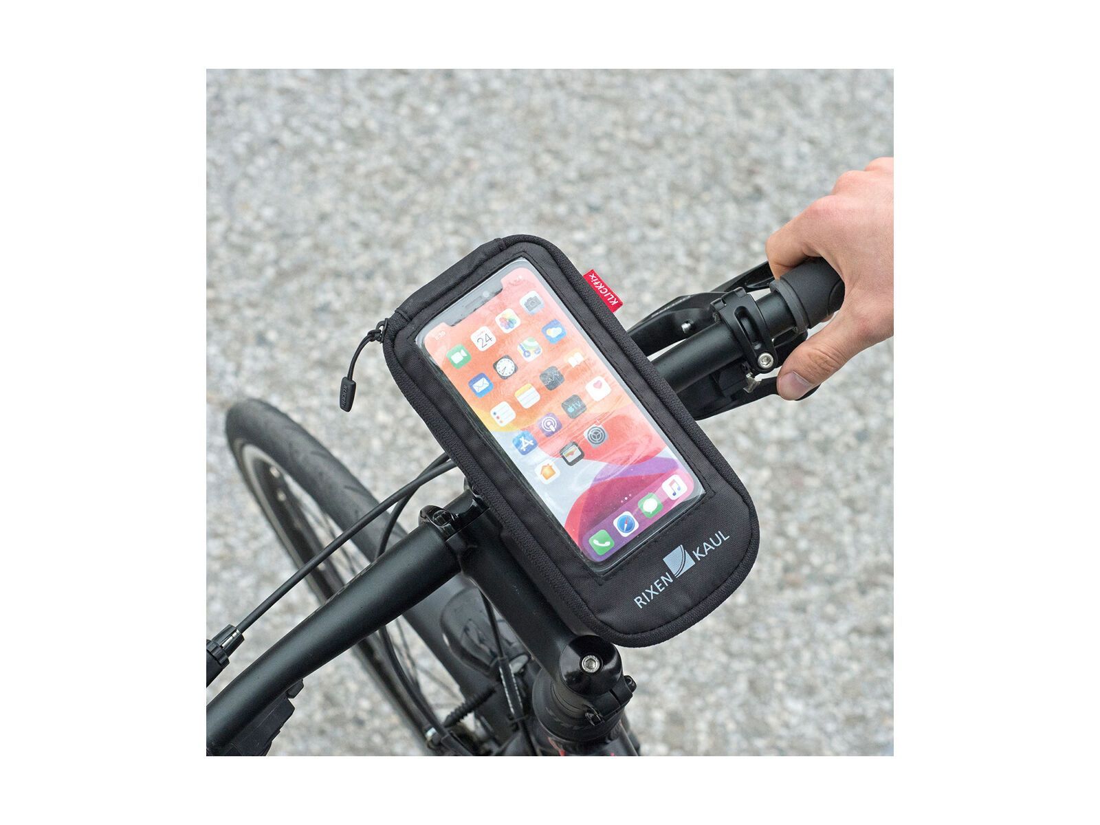 Klickfix PhoneBag Comfort S inkl. Quad Mini Adapter, schwarz - Bild 8