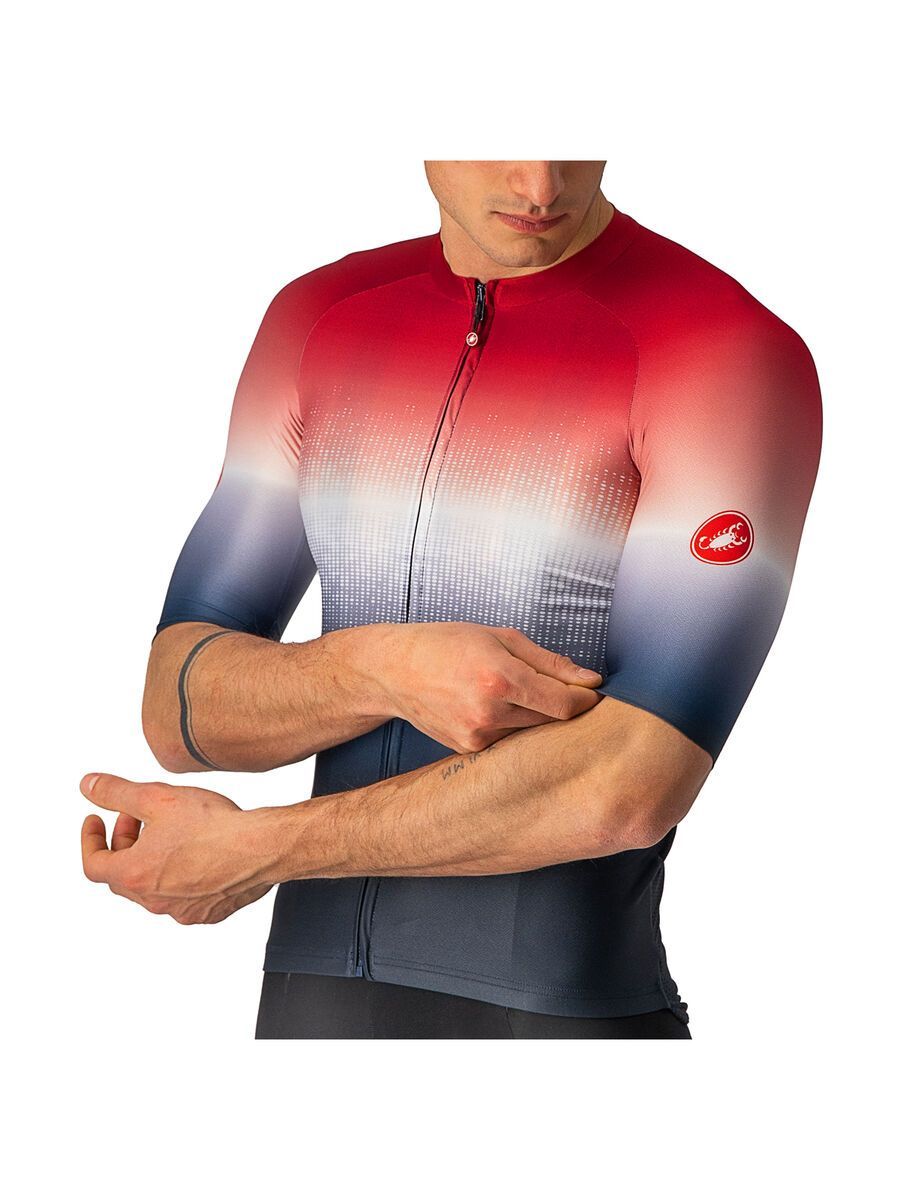 Castelli Aero Race 6.0 Jersey, savile blue/pro red - Bild 7