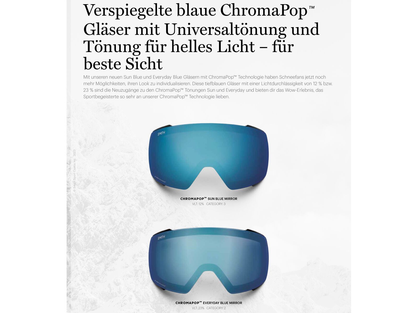 Smith Squad Mag Replacement Lens, ChromaPop Sun Blue Mirror - Bild 3