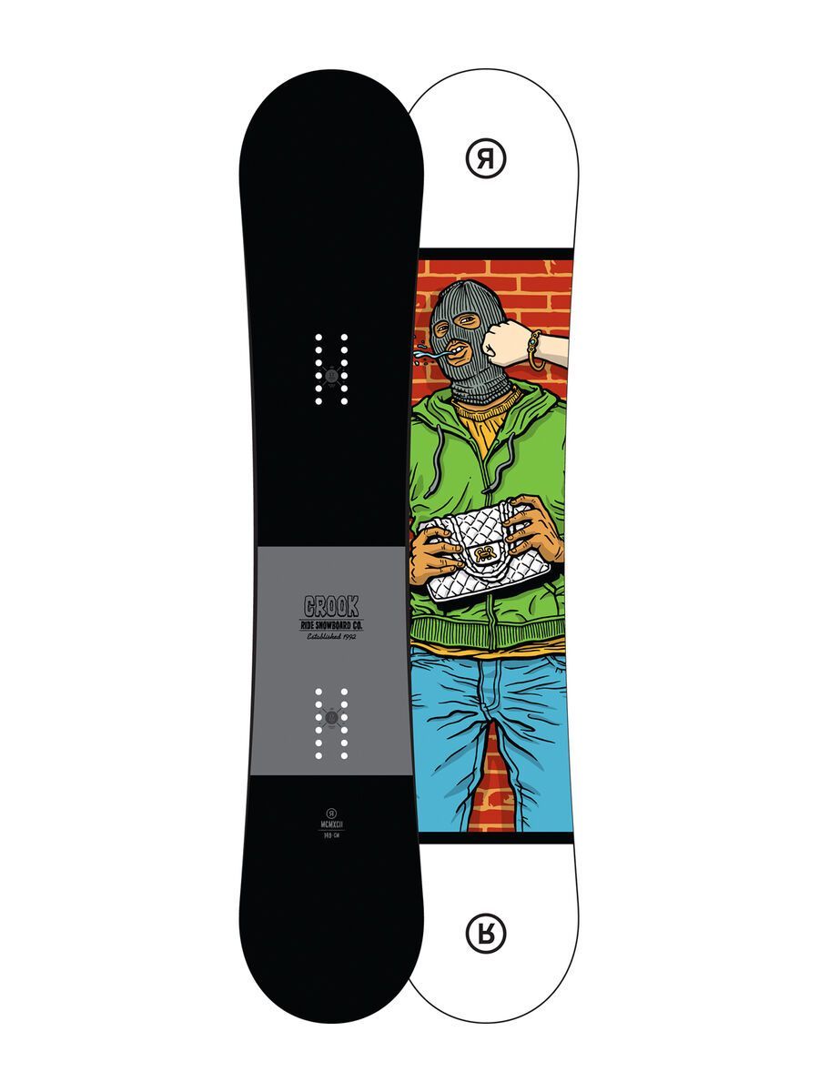 Set: Ride Crook 2017 + Ride Rodeo LTD 2016, silver - Snowboardset - Bild 2