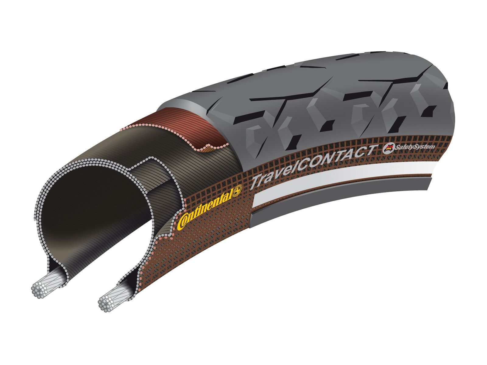 Continental Travel Contact SafetySystemBreaker, 26 Zoll, black - Bild 3