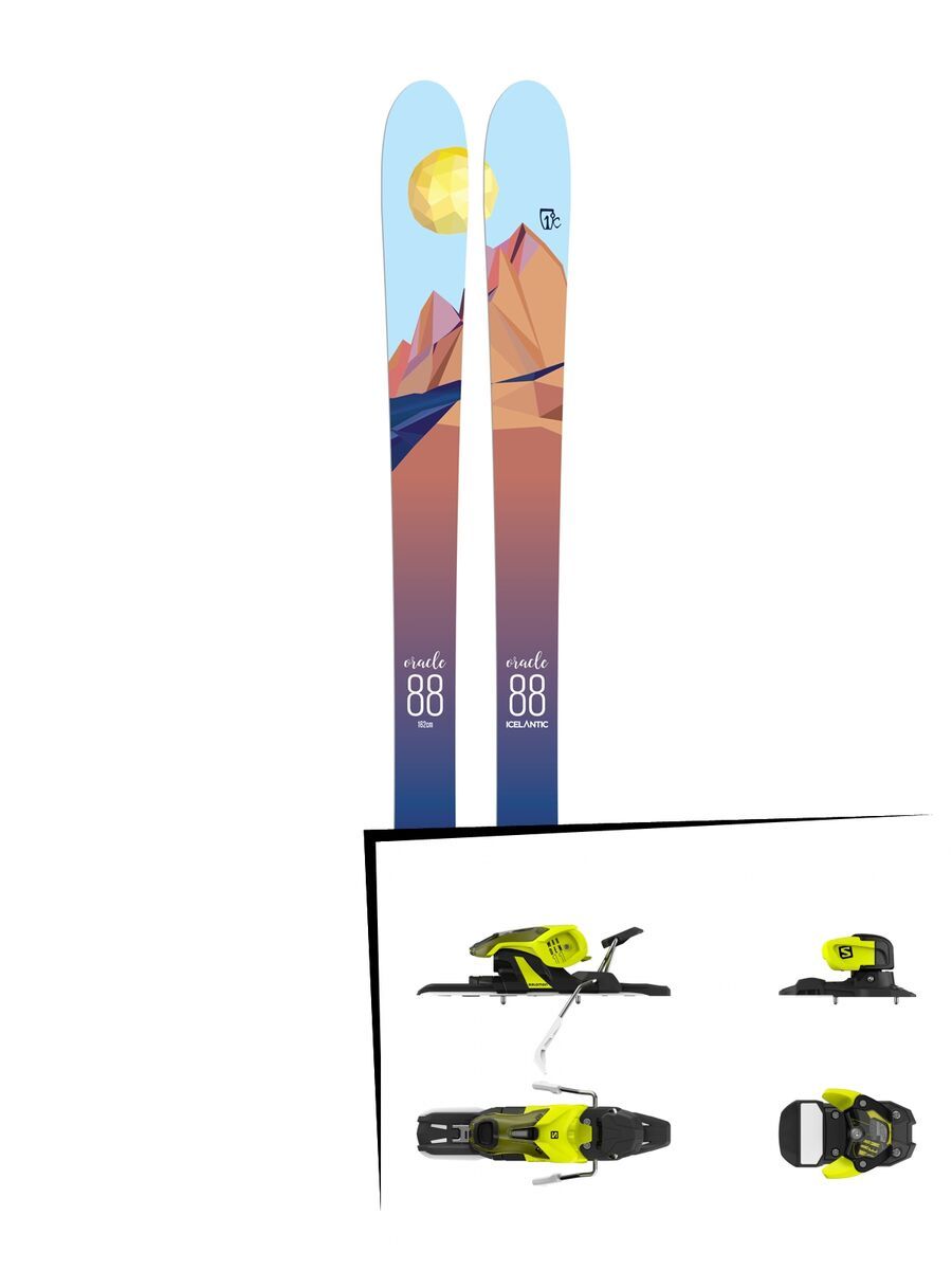 Set: Icelantic Oracle 88 2018 + Salomon Warden 11 yellow/black - Bild 1
